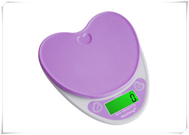 Porcellana Scala portatile dell'alimento di forma del cuore, bilancia della cucina del sensore dell'estensimetro fornitore