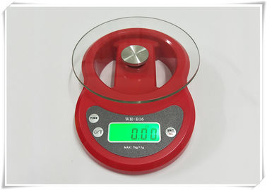 Porcellana Colore rosso temperato della scala elettronica domestica di vetro per la cucina che pesa alimento fornitore