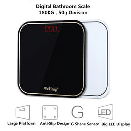 Porcellana Bilancia elettronica del bagno per l'essere umano, 6 millimetri tutt'intorno di vetro temperato 180 chilogrammi fornitore